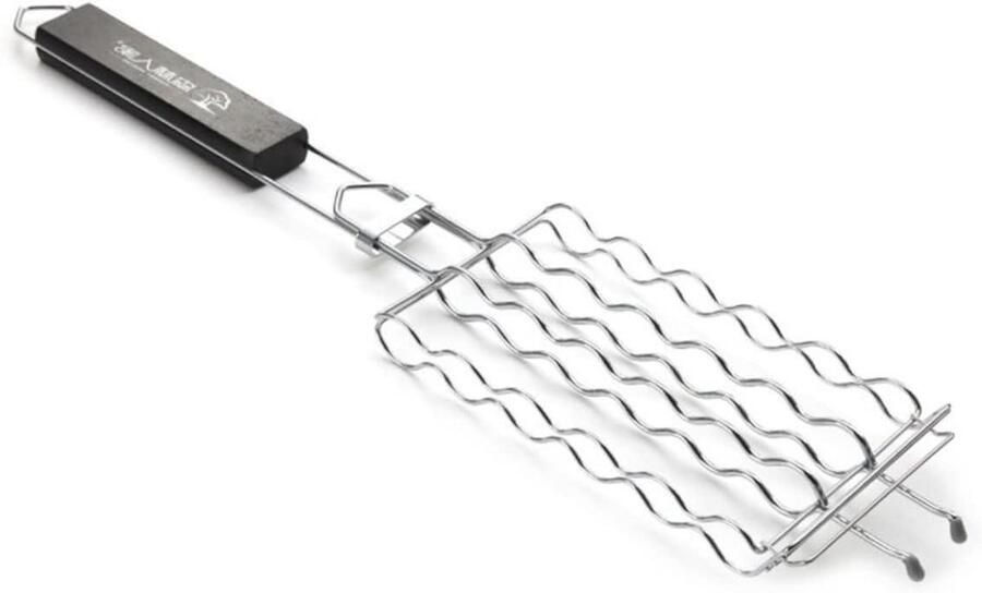 Draagbare BBQ Grill Kampeer Rooster Buiten Koken Roestvrij Staal 55.5 cm Veelkleurig