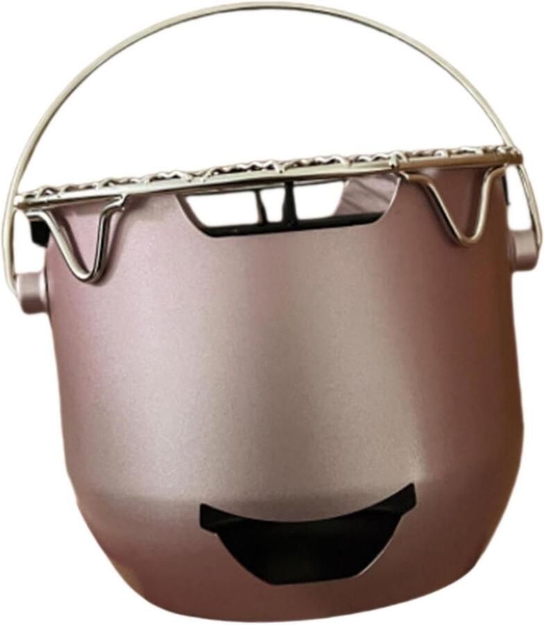 Draagbare BBQ Grill Tafelgrill Kampeergrill Buiten Koken Afneembaar Ontwerp Voor 1-2 personen Paars