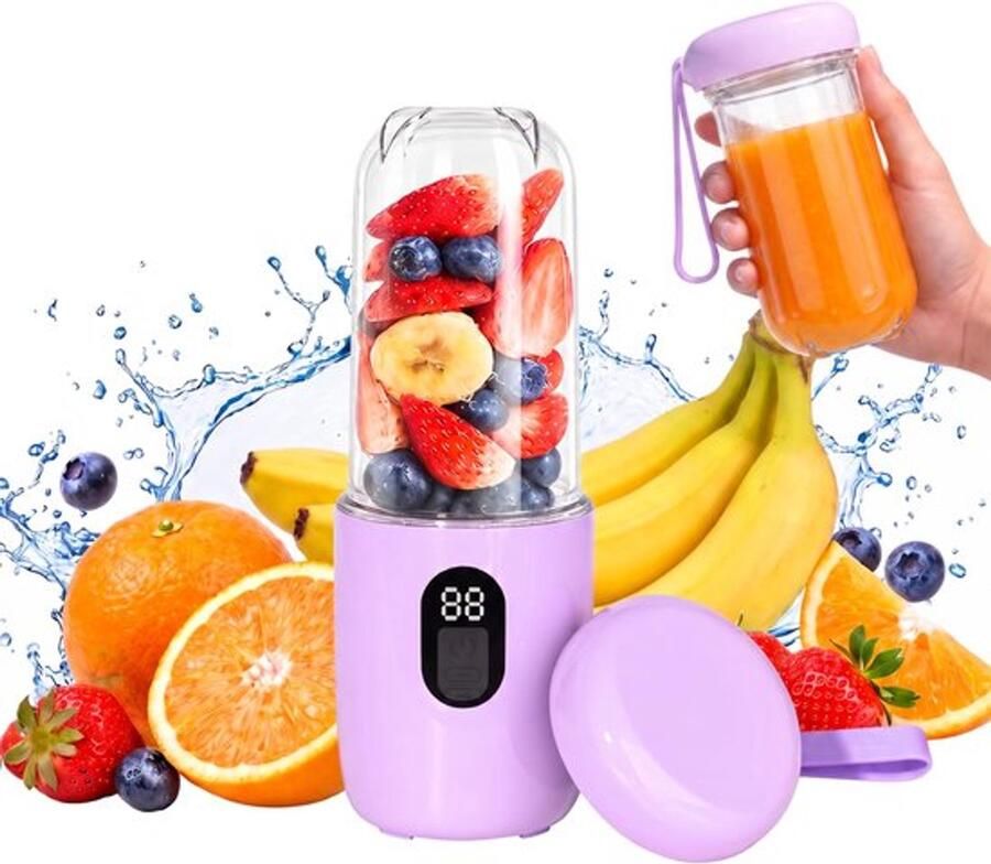 Draagbare blender 16 messen fruitmixer sport reizen 500 ml