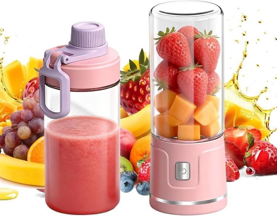 Draagbare blender 450 ml mini-mixer met 38 punten oplaadbare multifunctionele mixer voor smoothies en sap bereiden