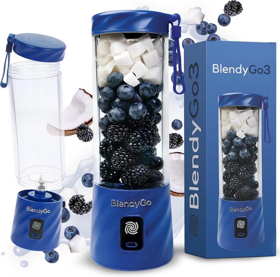 Draagbare Blender 550ml Krachtige USB-C Oplaadbare Smoothie Maker Ideaal voor IJs en Frozen Fruit