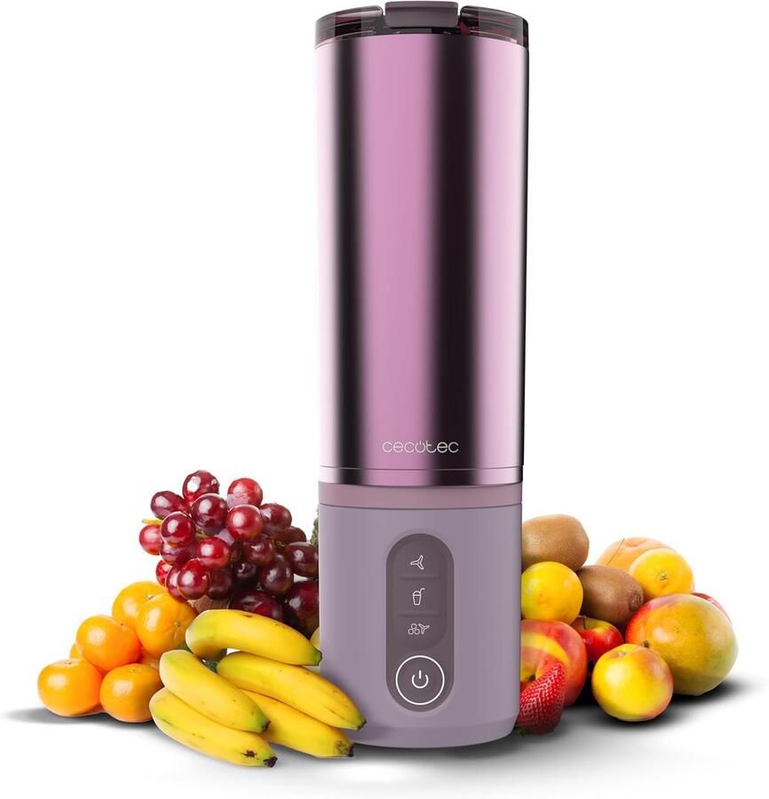 Draagbare Blender 600 ml Smoothie Maker USB-C Oplaadbaar 3 Programma's Voor Smoothies Shakes en Sap