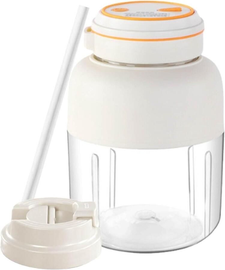 Draagbare Blender Mixbeker Sapmaker Gezonde Drankjes Maken Draadloze Oplaadbare Motor 1300 ml Wit