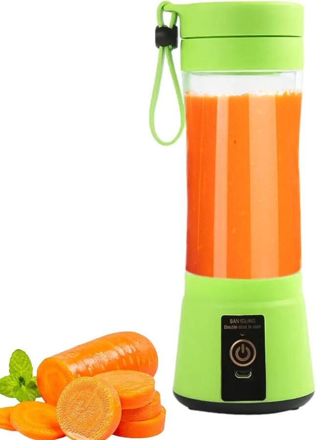 Draagbare Blender Kleine Fruitpers Verse Smoothies Maken Hoge Temperatuur Bestendig 400 ml Capaciteit Groen
