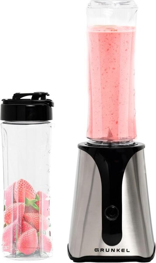 Draagbare Blender met 2 Maalbekers 350W Smoothie Maker met RVS Messen