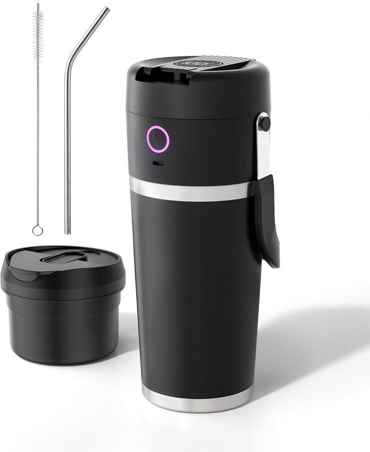 Draagbare Blender met Geïsoleerde Beker Ideaal voor Smoothies en shakes USB-C Oplaadbaar