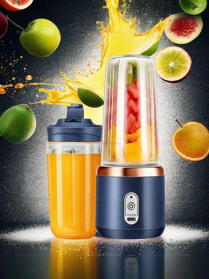 Draagbare Blender Met USB Fruit Blender 400 ML Met Cup Blender Smoothie Powerbank Blender To Go