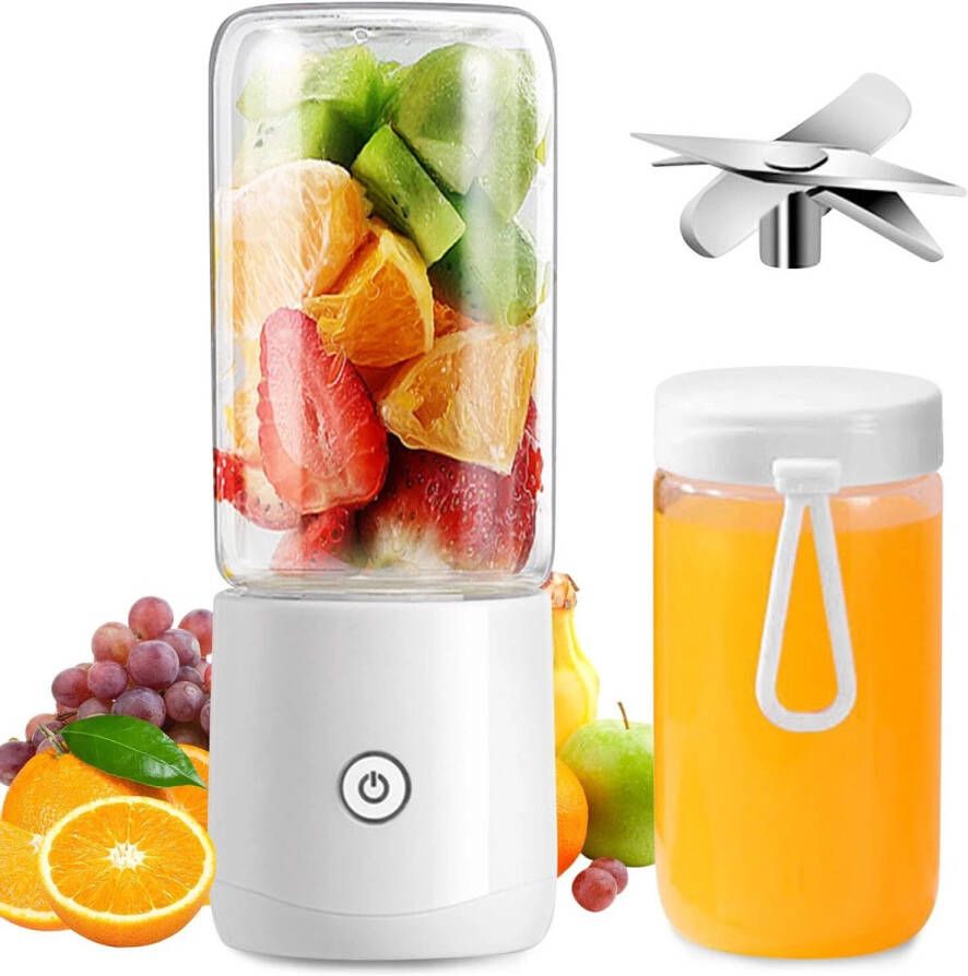 Draagbare blender Mini blender met 6 messen USB oplaadbare blender 380ml Fresh