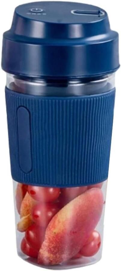 Draagbare Blender Mini Juicer Sap Maken Zelfreinigend 300ml Blauw