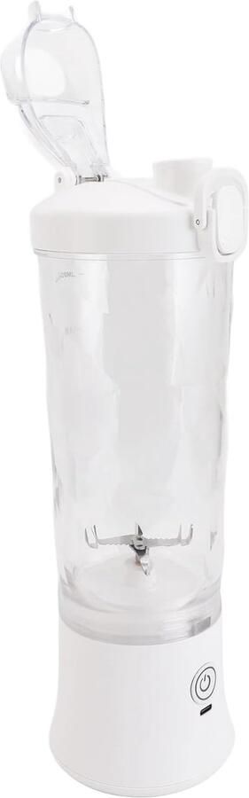 Draagbare Blender Mini Sapbeker Onderweg Sap Maken RGB Verlichting 600 ml Wit