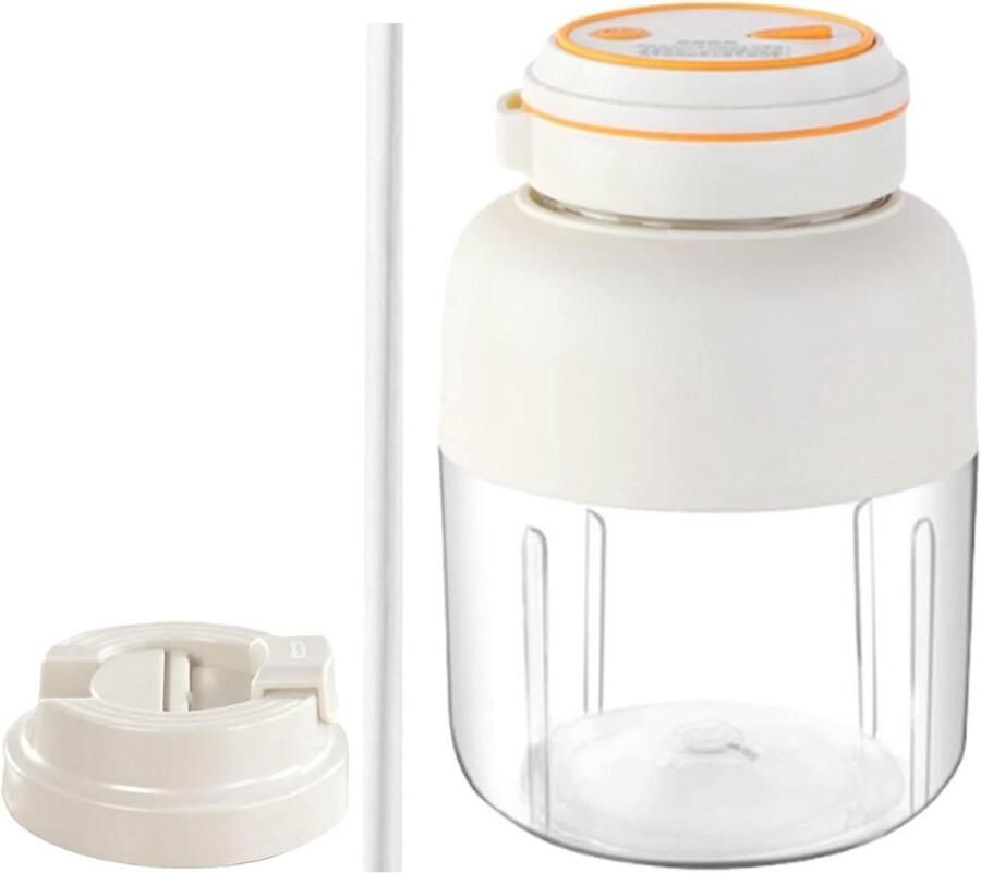 Draagbare Blender Mixbeker Persoonlijk Drankjes Maken Extra Capaciteit 1300 ml Wit