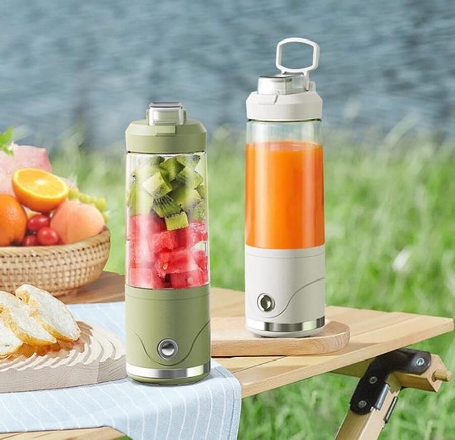 Draagbare blender persoonlijke blender elektrische USB-oplaadbare sapcentrifuge smoothie maker ijscrusher reisblender proteïneshakebeker vaatwasmachinebestendig
