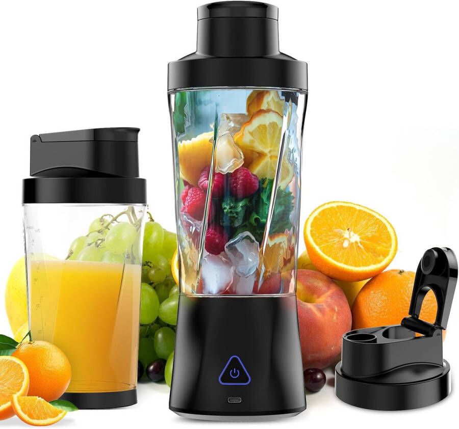 Draagbare blender persoonlijke blender voor milkshakes en smoothies USB-oplaadfunctie zelfreinigende draagbare sapcentrifuge voor keuken reizen