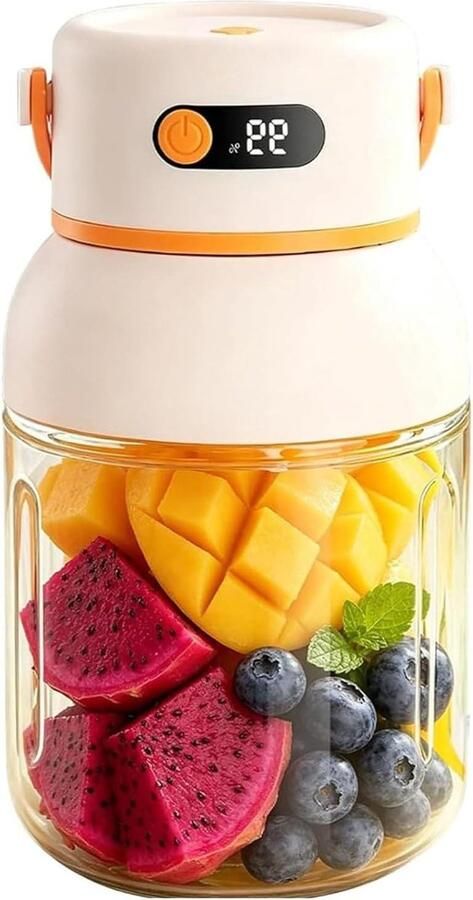 Draagbare Blender Persoonlijke Juicer Smoothies Maken USB-C Oplaadbaar 40oz Blauw