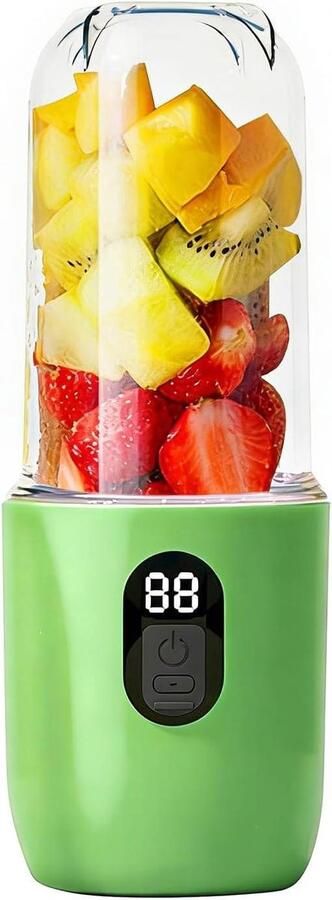 Draagbare Blender Reis Blender Smoothies Maken Hoge Snelheid 20800 RPM 500 ml Lichtgroen