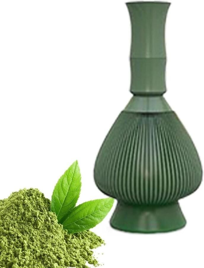 Draagbare Blender Roerder Handmatige Mixer Drankjes Maken Elegant Japans Design 15 x 7 cm Groen
