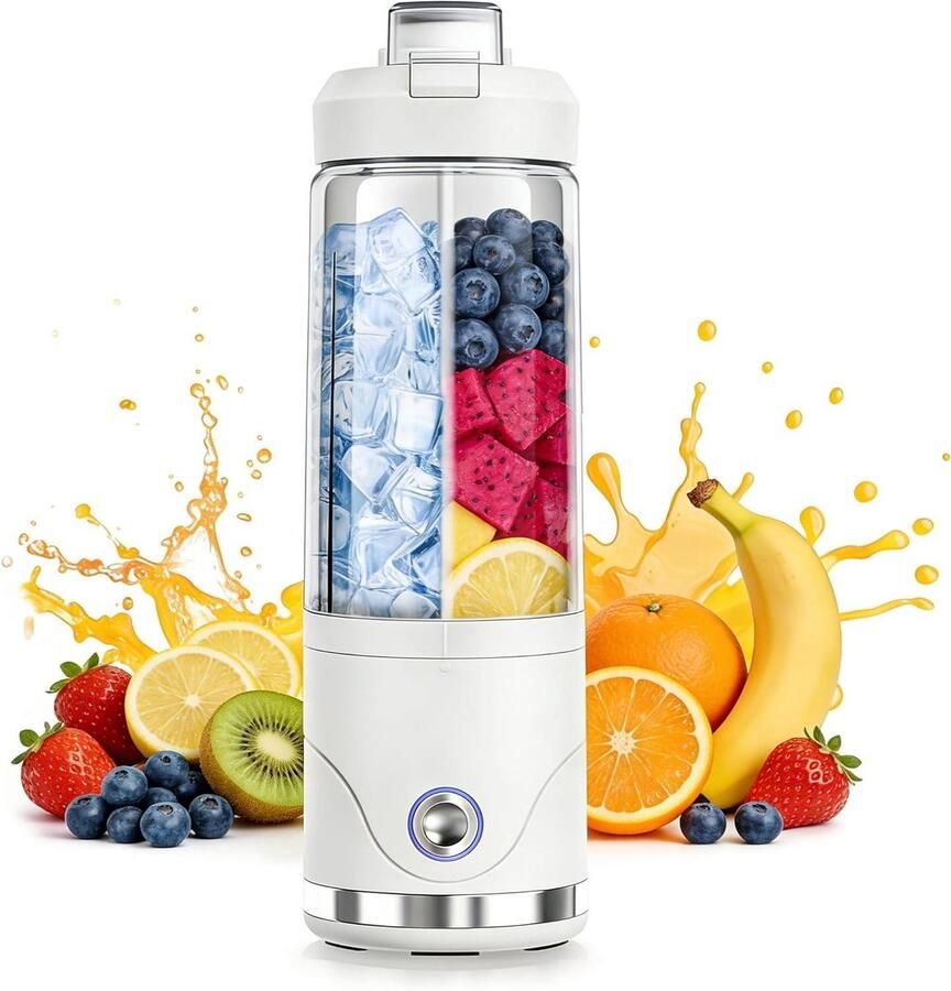 Draagbare Blender Smoothie Maker Drankjes Maken Snel Opladen 650ml Wit