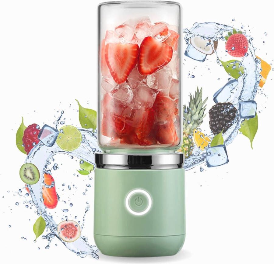 Draagbare Blender Smoothie Maker Mini Blender Draadloos & Oplaadbaar Groene Blender voor Smoothies & Shakes