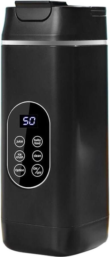 Draagbare Blender Smoothie Maker Verse Drankjes Maken USB Type-C Opladen 23cm Hoog Zwart