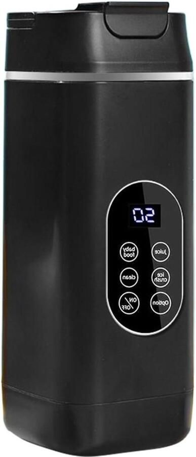 Draagbare Blender Smoothiebeker Sapcentrifuge Gezonde Drankjes Maken Draadloos en USB-C 232 cm hoog Zwart