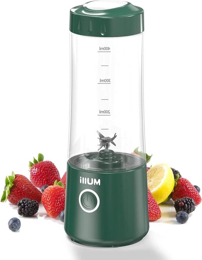 Draagbare USB Oplaadbare Blender Persoonlijke Mixer voor Smoothie en Shakes Mini Blender met Zes Messen Ideaal voor Babyvoeding Reizen Sportschool en Meer