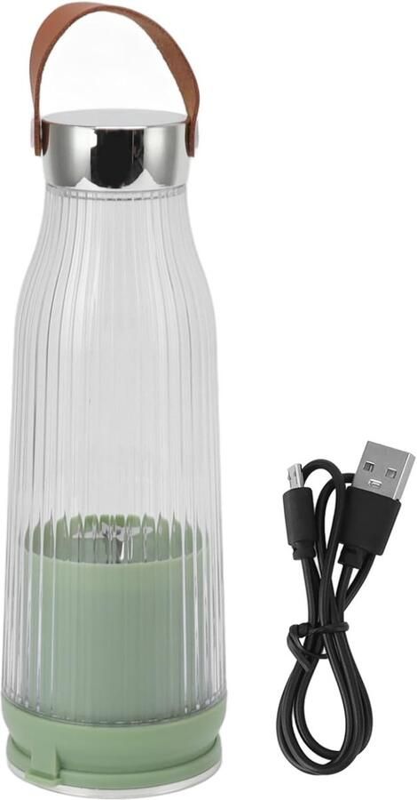 Draagbare Blender van 420 Ml USB Oplaadbare Mini-sapcentrifuge Draagbare Blender van Persoonlijke Grootte Duurzame Roestvrijstalen Messen Reisblender voor Keuken Kantoor Buiten