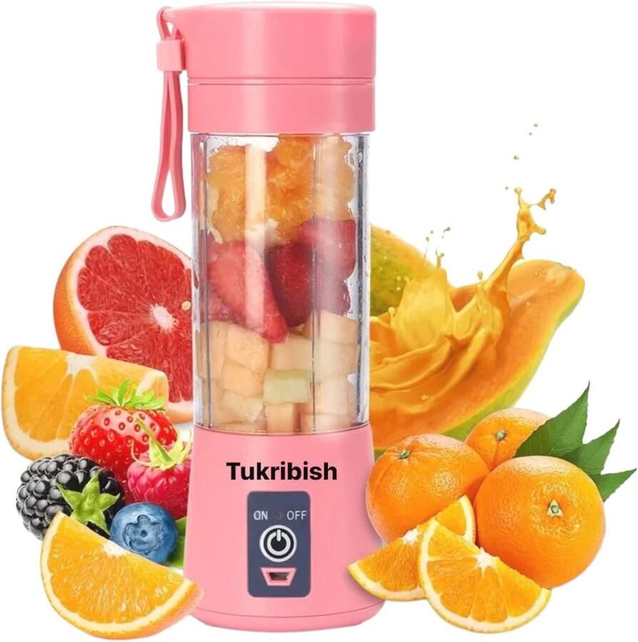 Draagbare Blender voor Smoothies en Shakes – Mini Reizen Blender 13 oz Draadloos en Lichtgewicht