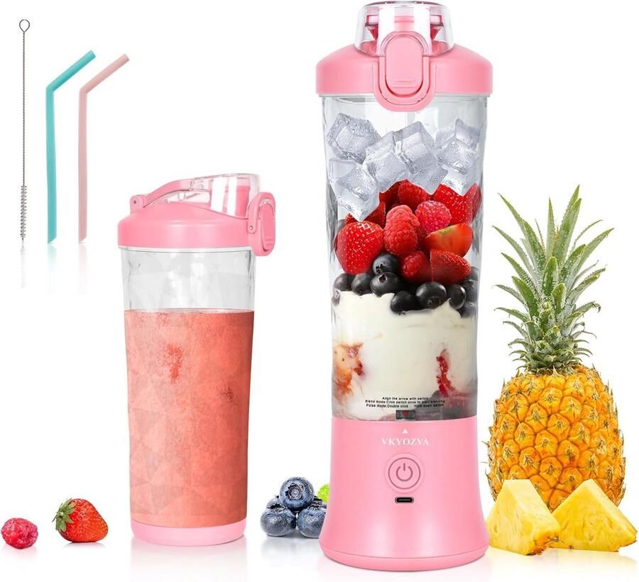 Draagbare Blender voor Smoothies en Shakes USB Oplaadbaar & Reisformaat