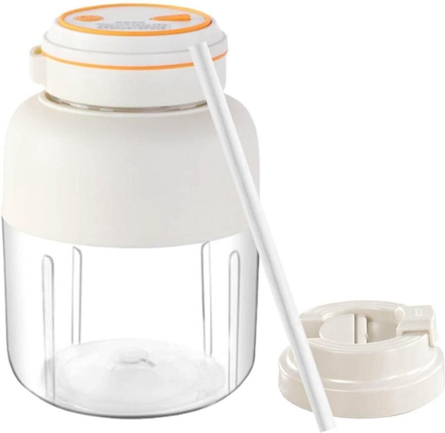 Draagbare Blenderbeker Mixbeker Citruspers Dranken Bereiden Snel Afspoelbare Mesunit 1300 ml Wit