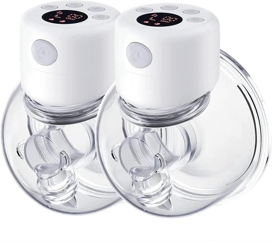 Draagbare Borstkolf Elektrische Kolf Handsfree Melken Dubbele Pasvorm 647 g Wit