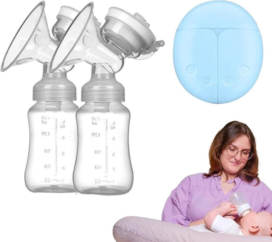 Draagbare Borstkolf Elektrische Kolf Moedermelk Afkolven Handsfree Werken 300 ml Wit