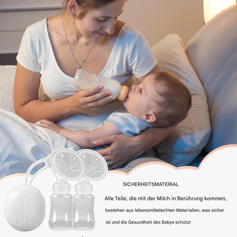 Draagbare Borstkolf Elektrische Kolf Moedermelk Afkolven Handsfree Werking 300 ml Wit