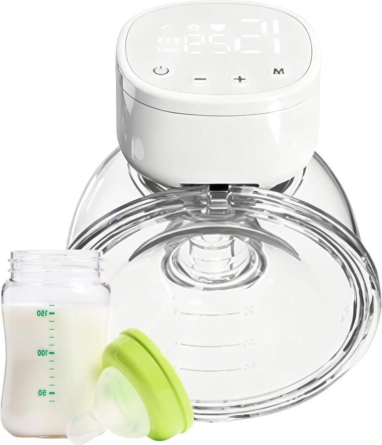 Draagbare Borstkolf Elektrische Melkpomp Moedermelk Afkolven Handsfree Comfort 11.1 x 6.8 x 14.3 cm Wit