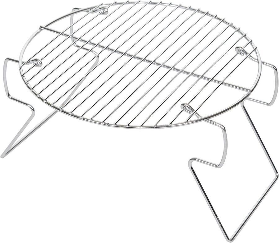 Draagbare Camp Grill Vouw Grill Tafelfornuis Buiten Koken Verstelbare Poten 13 Inch Diameter Zilver