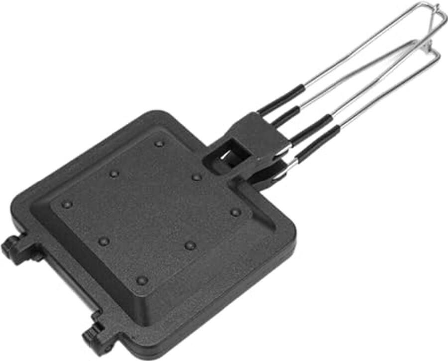 Draagbare Camping Sandwichmachine Dubbelzijdige Grill en Antiaanbak Koekenpan met Hittebestendige Handgrepen