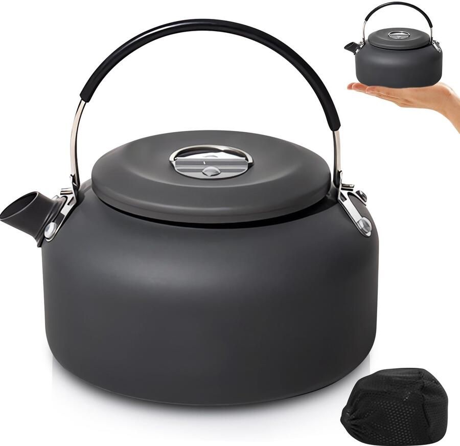 Draagbare campingwaterkoker 1 4 liter met hittebestendige handgreep ideaal voor de keuken roestvrijstalen waterkoker