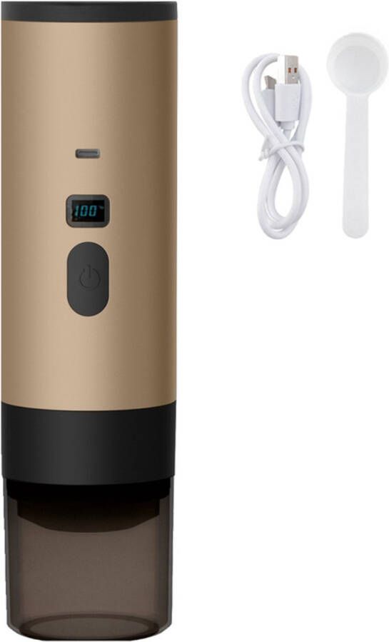 Draagbare capsule koffiezetapparaat 23 5 * 6 5 * 6 5 cm Koffiezetapparaat voor thuis Koffiezetapparaat voor buiten en op reis 3-in-1 draagbaar koffiezetapparaat Capaciteit 90 ml Geschikt voor kantoor kamperen reizen enz