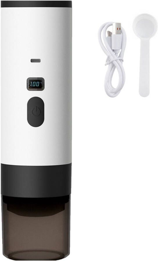 Draagbare capsule koffiezetapparaat 23 5 * 6 5 * 6 5 cm Koffiezetapparaat voor thuis Koffiezetapparaat voor buiten en op reis 3-in-1 draagbaar koffiezetapparaat Capaciteit 90 ml Geschikt voor kantoor kamperen reizen enz