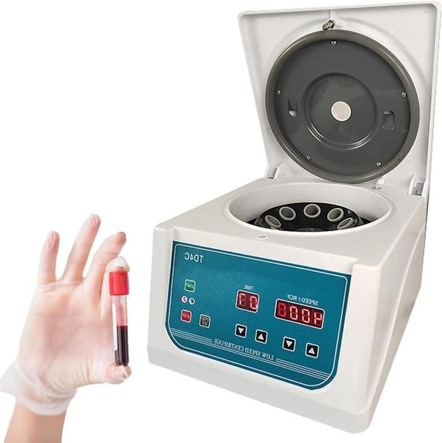 Draagbare Centrifuge Laboratorium Separator Monster Analyse Microcomputer Besturing 8x15ml Buis Zilver