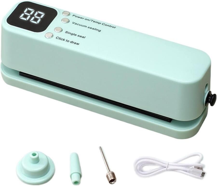 Draagbare draadloze vacuümafdichter 1200mAh batterij 10W 5V vermogen compacte thermische afdichttool voor voedselbesparing geschikt voor thuis en restaurantgebruik
