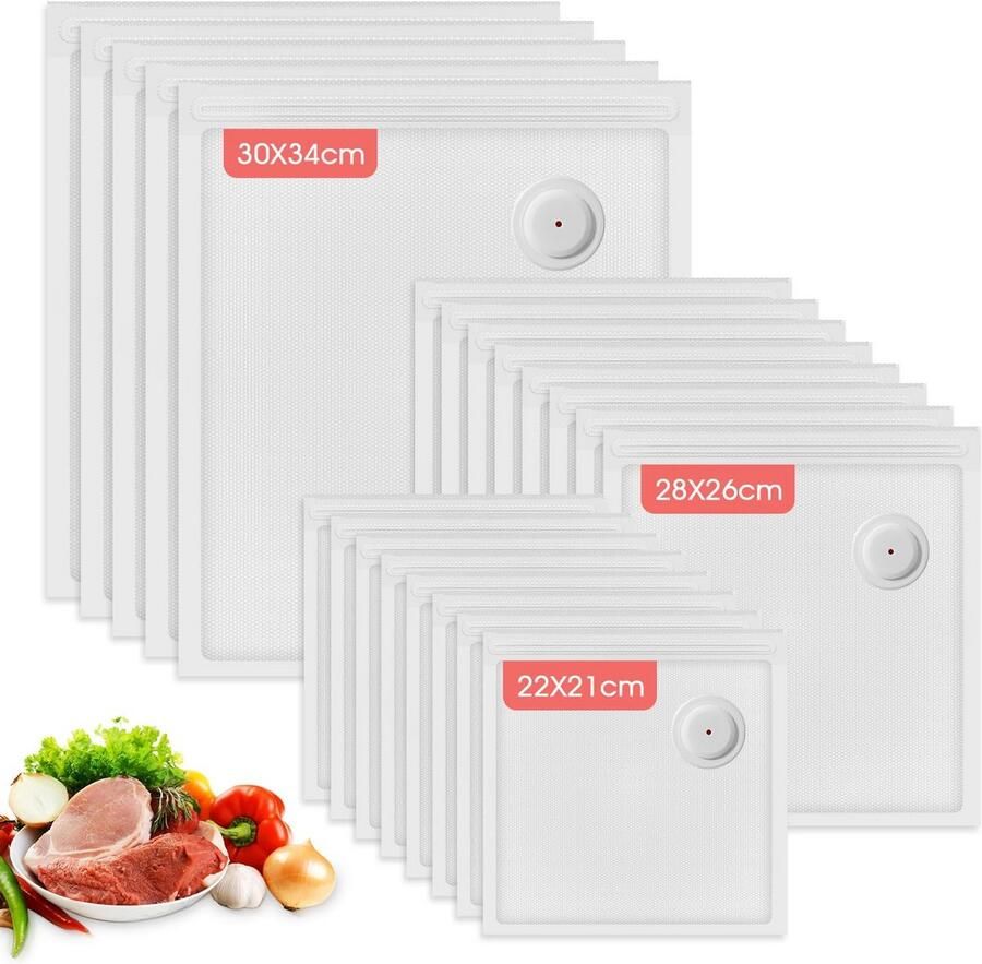 Draagbare Draadloze Vacuümsealer voor Voedselconservering met Oplaadbare Pomp en Vacuümzakken