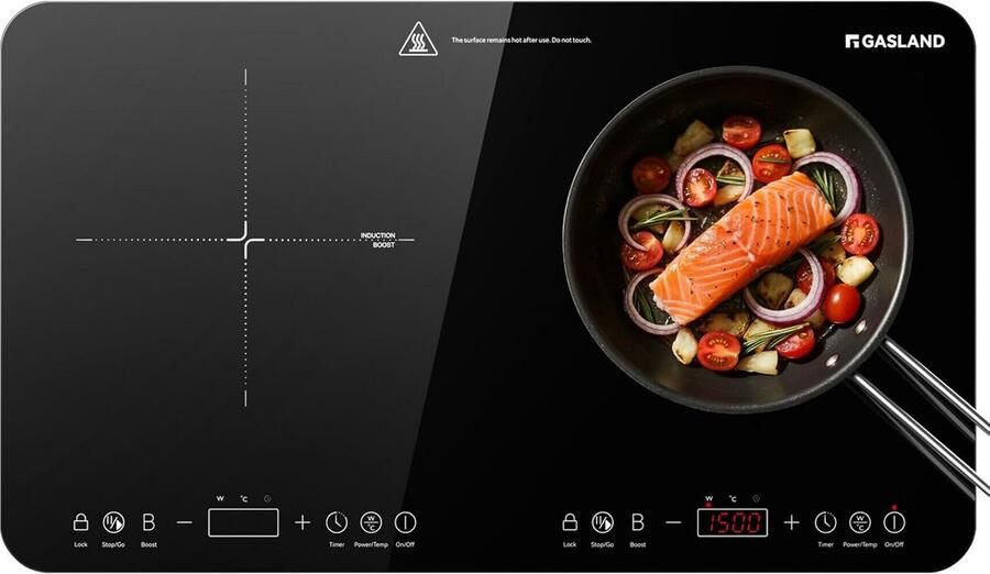 Draagbare Dubbele Inductiekookplaat 3500W 2 Zones met Touch Bediening