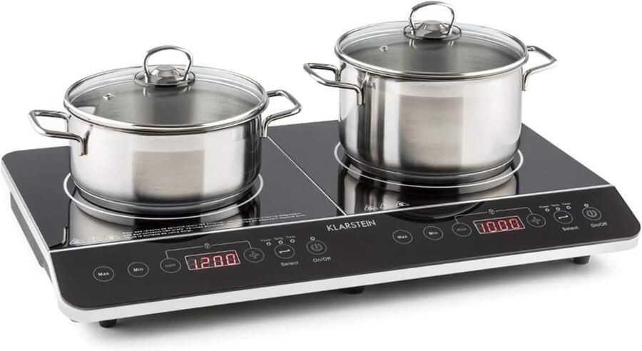 Draagbare Dubbele Inductiekookplaat met Timer en Temperatuurcontrole