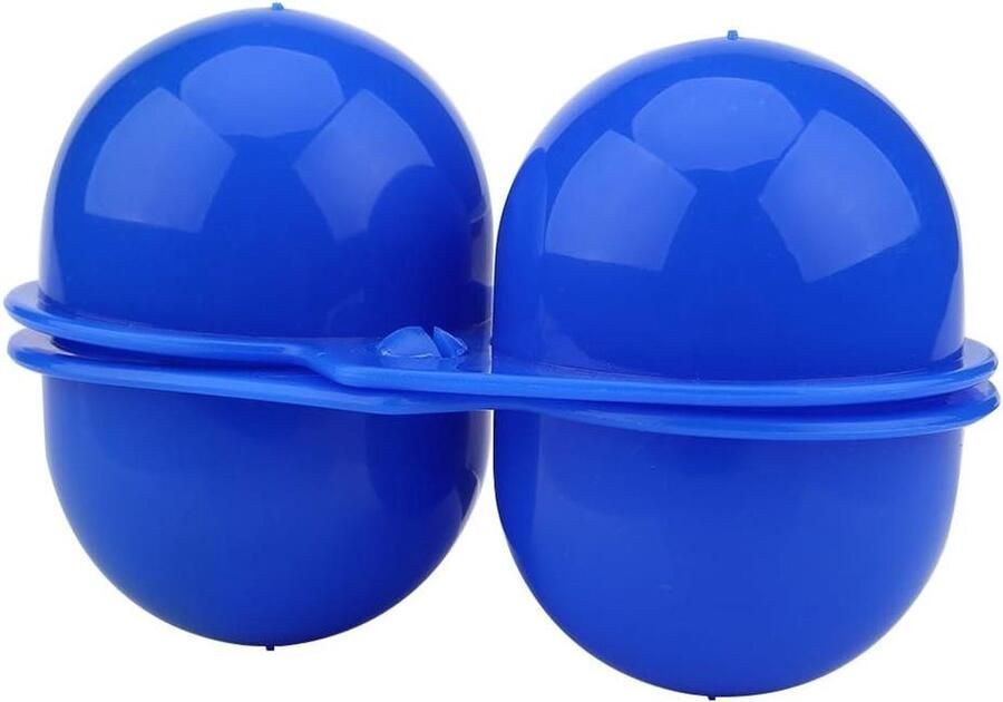 Draagbare Eierhouder Eierdoos Kast Outdoor Picknick Dubbele Ei Isolatie 11.5x7.5cm Blauw