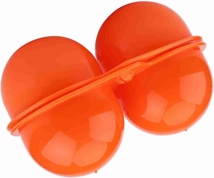 Draagbare Eierhouder Opbergdoos Eieren Buitenactiviteiten Opslag Botsingsvrije Scheiding Voor 2 Eieren Oranje