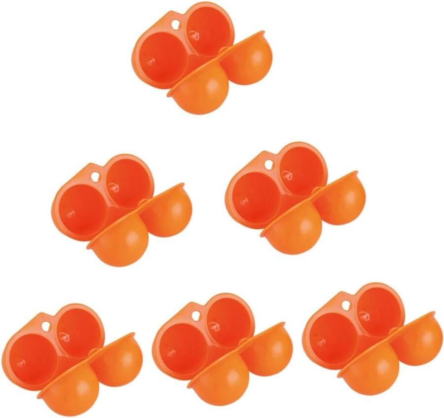 Draagbare Eierhouder Opbergdoos Eieren Picknick Outdoor Vast en Stabiel 6 Stuks Assorti