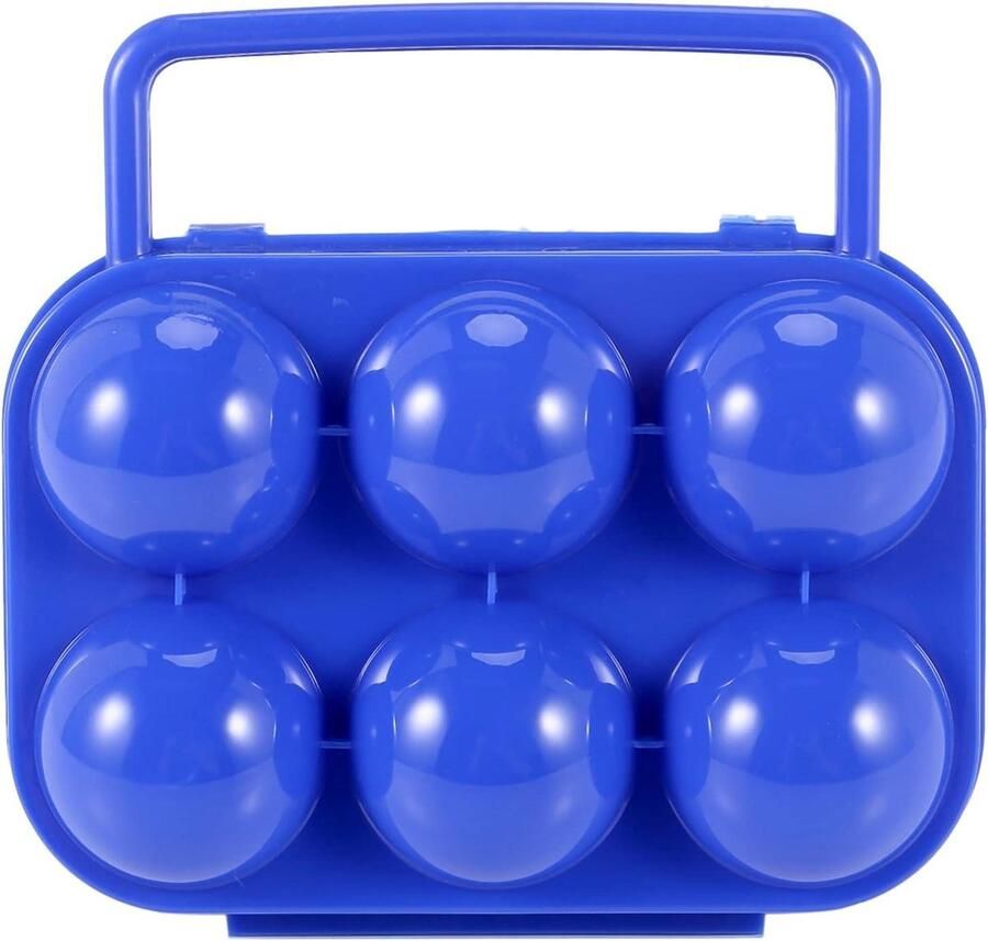 Draagbare Eierhouder Plastic Eierdoos Kamperen Picknick Stevig Ontwerp 15x15x15 cm Willekeurige Kleur