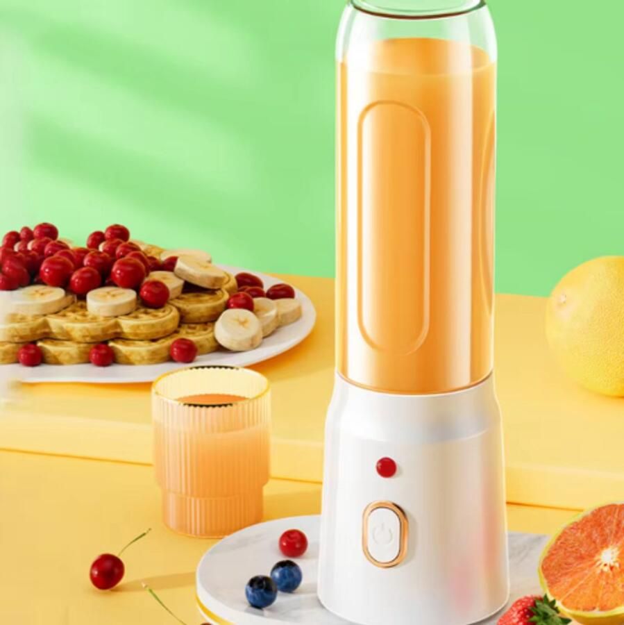 Draagbare elektrische blender van 450 ml draadloze oplaadbare sapcentrifuge van 40 W via USB krachtige motor sapbeker