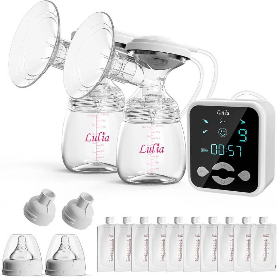 Draagbare Elektrische Borstkolf met Oplaadbare Batterij 4 Modi en 9 Zuigstanden