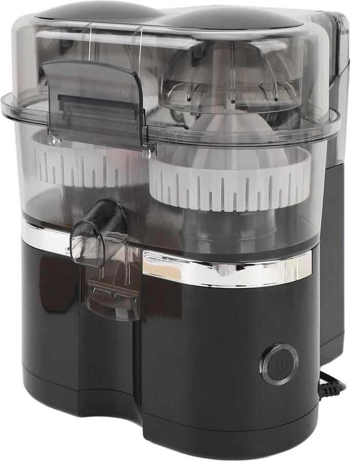 Draagbare elektrische citruspers met dubbele beker 100W eenvoudig schoon te maken stille juicer voor citroen sinaasappel en grapefruit